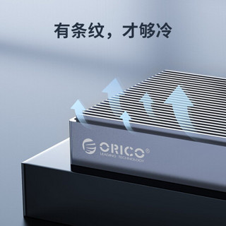奥睿科(ORICO)M.2 NVMe/NGFF双盘位移动硬盘盒 Type-C3.1 SSD固态硬盘盒子 灰色M2NV01