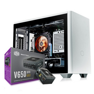 COOLER MASTER 酷冷至尊 V650 金牌（90%） 全模组SFX电源 650W+NR200P 迷你机箱 白色