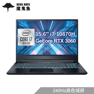 Terrans Force 未来人类 DR521 15.6英寸游戏本（i7-10870H、16GB、512GB、RTX 3060、240Hz）