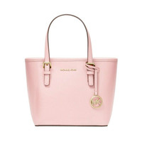 MICHAEL KORS MK JET SET TRAVEL系列 女士皮革手提单肩斜挎包 粉色