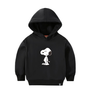 SNOOPY 史努比 儿童卫衣 黑色 140cm