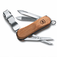 VICTORINOX 维氏 瑞士军刀 原木理容伴侣580 65mm(6种功能)多功能刀具小折叠刀指甲钳剪指甲锉指甲刀 0.6461.63原木