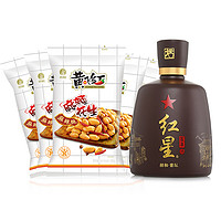 红星 百年酒 醇和紫坛 +黄飞红麻辣花生 43%vol 兼香型白酒 500ml 单瓶装