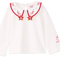 Hello Kitty 凯蒂猫 K151017 女童长袖T恤 米白色 110cm