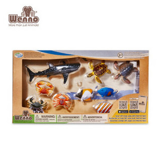Wenno  仿真动物模型玩具 9个印度洋动物窗口盒装