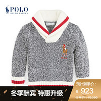 Ralph Lauren/拉夫劳伦男婴 2020年冬季Big Pony棉质青果领针织毛衫34622 020-灰色 9M