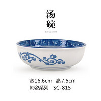 美浓烧（Mino Yaki） 美浓烧 陶瓷盘子套装 釉下彩碟子 韩式沙拉碗菜盘 SC-815 汤碗