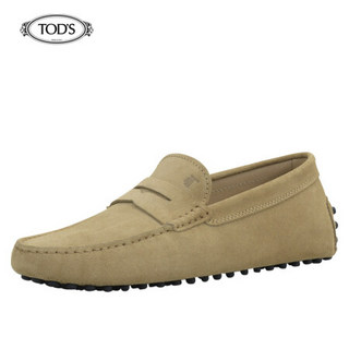 托德斯 TOD'S 2020秋冬新品男鞋 男士绒面小牛皮经典豆豆鞋 浅棕色 39.5