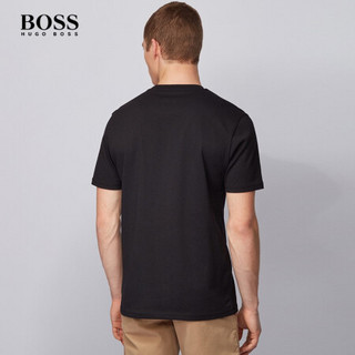 HUGO BOSS雨果博斯T恤男2020款夏日主题印花完全可回收棉质T恤 001-黑色 M