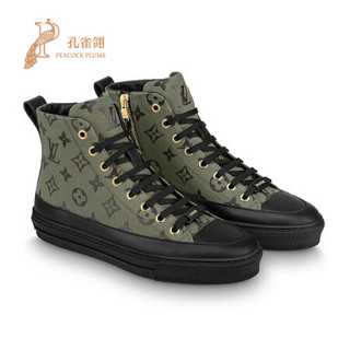 孔雀翎Louis Vuitton/路易威登2020新款女鞋STELLAR 高帮运动鞋1A8NAZ 绿色 35