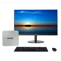 神舟(HASEE)mini PC3 商用办公迷你台式电脑主机(J3160 4G 120GSSD WIFI无线 win7)21.5英寸