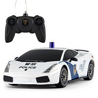 星辉(Rastar) 遥控车警车玩具可遥控跑车男孩儿童玩具车模型兰博基尼新年礼物 1:24 26310白