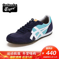 亚瑟士Onitsuka Tiger鬼塚虎官方潮休闲鞋SERRANO 1183B389男女慢跑鞋 藏青色 40.5