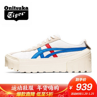 Onitsuka Tiger/鬼塚虎 限量款 DELEGATION CHUNK 女子厚底增高休闲鞋 1183A585 白色 37.5