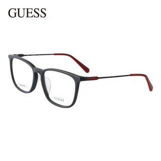 GUESS 机时 中性款黑色镜框黑色镜腿板材全框光学眼镜架眼镜框 GU1992-D 002 56MM