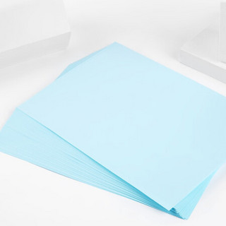 广博(GuangBo)80gA4彩色复印纸打印纸 手工折纸儿童剪纸卡纸桌牌台卡纸500张/包-浅蓝 F8073B