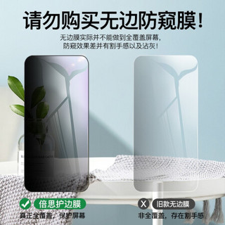 BASEUS 倍思 苹果12pro max防窥钢化膜 iphone12 pro max钢化膜 全屏曲面高清防爆手机贴膜 6.7英寸 黑色