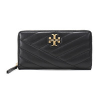 托里·伯奇 TORY BURCH 奢侈品 TB钱包 女士KIRA系列羊皮手拿包钱包黑色 56605 001