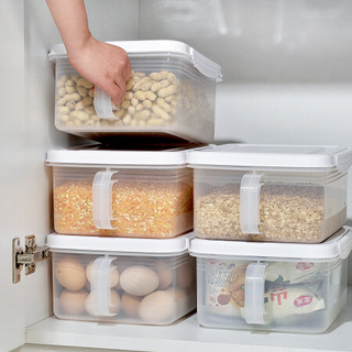百露 厨房冰箱塑料冷冻收纳盒鸡蛋盒食物保鲜盒抽屉式食品储物盒整理盒 白色3个装