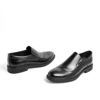 百丽男鞋2020秋新商场同款牛皮革套脚商务正装皮鞋6YP02CM0