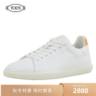 托德斯 TOD'S 2020秋冬新品男鞋 男士新款牛皮运动鞋  XXM68C0DR10OXAA  白色/橙色 39.5