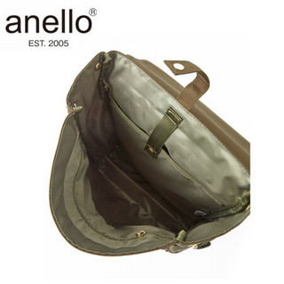 anello 阿耐洛 日本乐天包双肩包男女背包电脑包商务休闲通勤防泼水轻便书包R0141橄榄色