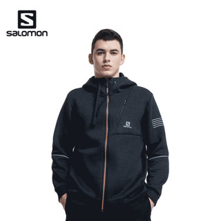 萨洛蒙（Salomon）男女款 户外运动休闲穿搭针织舒适保暖连帽外套 CN SIGHT HOODIE 黑色 207013 L