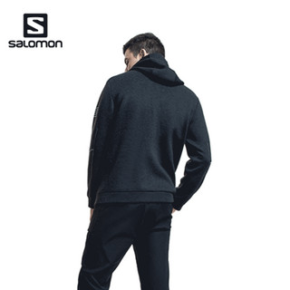 萨洛蒙（Salomon）男女款 户外运动休闲穿搭针织舒适保暖连帽外套 CN SIGHT HOODIE 黑色 207013 L