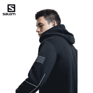 萨洛蒙（Salomon）男女款 户外运动休闲穿搭针织舒适保暖连帽外套 CN SIGHT HOODIE 黑色 207013 L