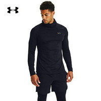 安德玛官方UA RUSH ColdGear男子连帽运动长袖T恤Under Armour1360609 黑色001 XXL