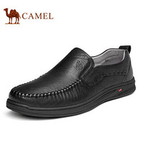 骆驼（CAMEL） 商务休闲鞋潮流商务鞋柔软驾车男皮鞋 A112211580 黑色 38