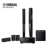 雅马哈（YAMAHA）NS-PA41+RX-V4A 家庭影院 5.1声道 时尚立柱音响（七件套） 黑色