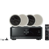 YAMAHA 雅马哈 NS-IW360 吸顶音响 吸顶喇叭吊顶音箱 家用客厅家庭背景音乐蓝牙音响 RX-V4A功放(5件套)