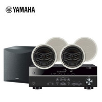 雅马哈（YAMAHA）NS-IW360C(2对）+NS-SW050+RX-V383家庭影院音箱音响 吸顶喇叭背景音乐