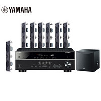 雅马哈（Yamaha）NS-IW760系列 音响 音箱 7.1声道吸顶式家庭影院 背景音乐蓝牙音响（9件套）RX-V585功放