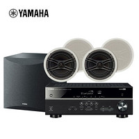 雅马哈（YAMAHA）RX-V385/NS-IW360C(2对)/NS-SW050 入墙式音箱 背景音乐音响套装 支持蓝牙/USB