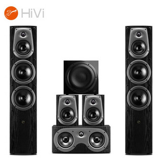 惠威（HiVi）D50HT+Sub10G+雅马哈HTR-3072功放音响 家庭影院套装5.1声道 木质落地式 家用客厅电视音箱