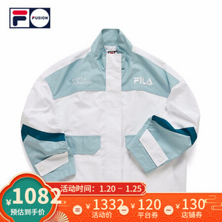 FILA FUSION 斐乐Kki,同款女运动外套2021春季新款梭织外套女 标准白-WT（宽松版型，建议拍小一码） 170/88A/L