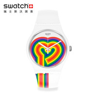 斯沃琪(Swatch)瑞士手表 原创系列 勇敢追爱 个性潮流 学生石英男女表 SUOW171
