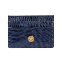 VERSACE 范思哲 奢侈品 男女同款深蓝色皮革卡包卡夹礼盒 DPN2467 DLIZ3 K83OT
