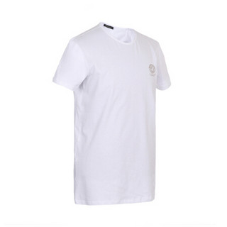范思哲 VERSACE 奢侈品 男士棉氨纶圆领短袖T恤 白色 AUU01005 A232741 A1001 7码/XXL码