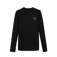 VERSACE 范思哲 奢侈品 男士黑色棉氨纶圆领长袖T恤 AUU01007 A232741 A1008 5码/L码
