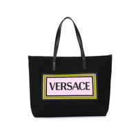 VERSACE 范思哲 奢侈品童装 女童黑色聚酯纤维LOGO装饰子母包 YL000004 YB00280 YS95