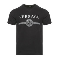 VERSACE 范思哲 奢侈品 送男友 男士黑色棉质圆领短袖T恤 A83159 A228806 A1008 L码