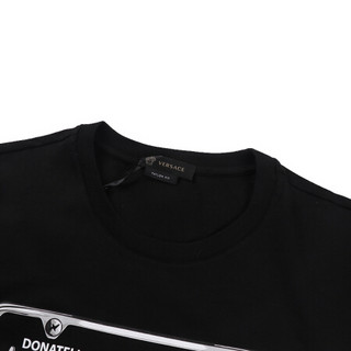 范思哲 VERSACE 奢侈品 男士棉质LOGO图案短袖T恤 黑色 A86002 A228806 A1690 XL码/190/100B