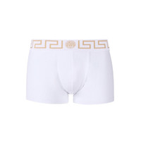 VERSACE 范思哲 奢侈品 21春夏 男士棉氨纶金色希腊回纹平角内裤 白色 AU10026 A232741 A81H 7码/XXL码
