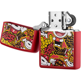 ZIPPO 之宝 JOY联名 ZCBEC-196 充油打火机 彩印红