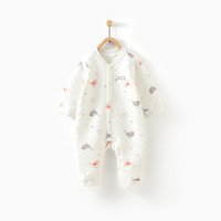 童泰秋冬婴儿衣服新生儿连体衣男女宝宝保暖爬服 TS93J328 粉色 66