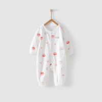 童泰 四季款婴儿衣服1-18月新生儿对开连体衣男女宝宝闭裆哈衣 TS04J560 粉色 80