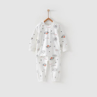 童泰 四季款婴儿衣服5-24月-3岁男女宝宝肩开家居套装新生儿秋衣裤套装 TS04J569 粉色 80